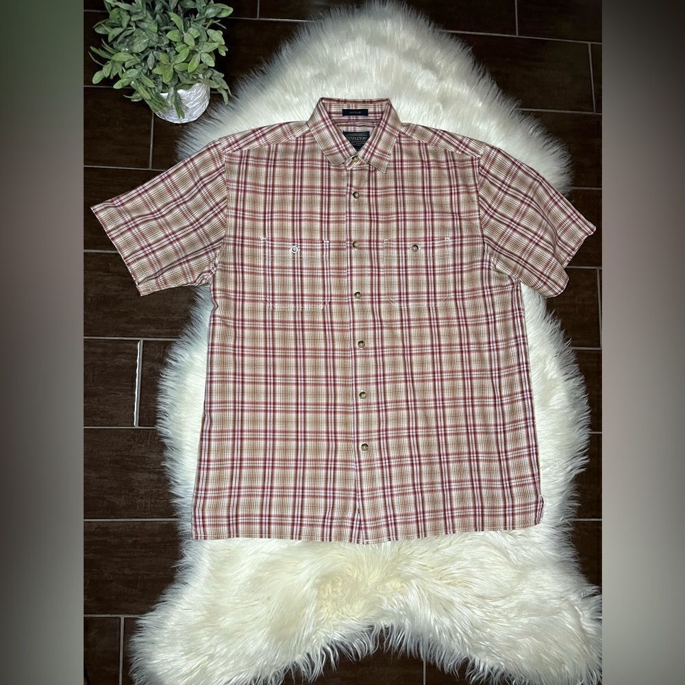 Pendleton Santiam plaid cotton button up sz medium